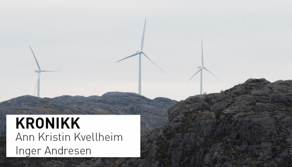 – Fokus på vindmøller – og for så vidt all annen energiproduksjon – bør være størst etter at energiforbruket er redusert med kostnadseffektive løsninger, skriver kronikkforfatterne. (Foto: Terje Pedersen / NTB scanpix)
