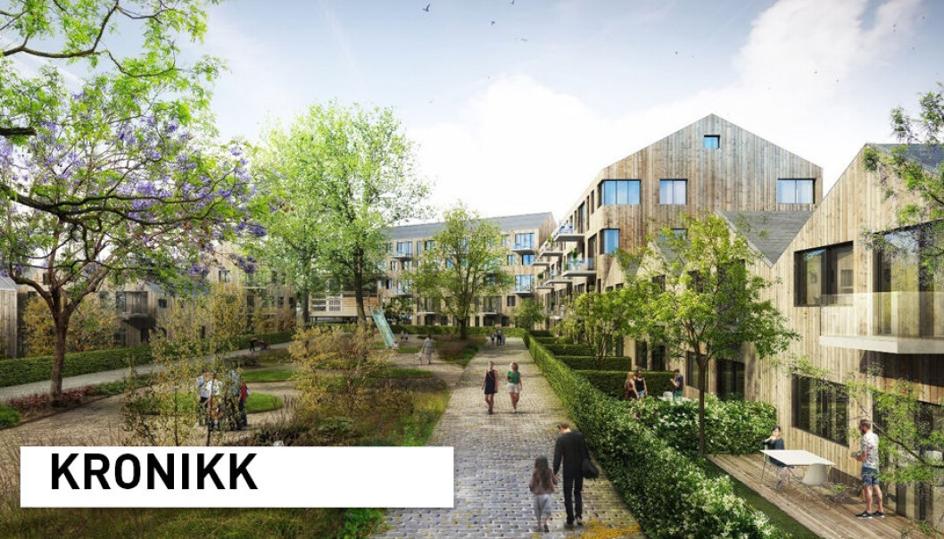 – Under planleggingen av Ydalir-prosjektet i Elverum støter vi stadig på utfordringer. Blant annet at visjonen sikter høyere enn det som dagens lov- og regelverk gir rom for, skriver kronikkforfatterne. (Illustrasjon: Tegn_3) – Under planleggingen av Ydalir-prosjektet i Elverum støter vi stadig på utfordringer. Blant annet at visjonen sikter høyere enn det som dagens lov- og regelverk gir rom for, skriver kronikkforfatterne. (Illustrasjon: Tegn_3)