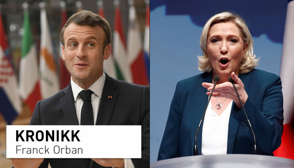 Er President Emmanuel Macron og Nasjonal Samlings leder Marine Le Pen de eneste reelle alternativene neste gang franskmennene skal velge en president? (Foto t.v.: Emmanuel Dunand / NTB Scanpix. Foto t.h.: Christian Hartmann / NTB Scanpix)