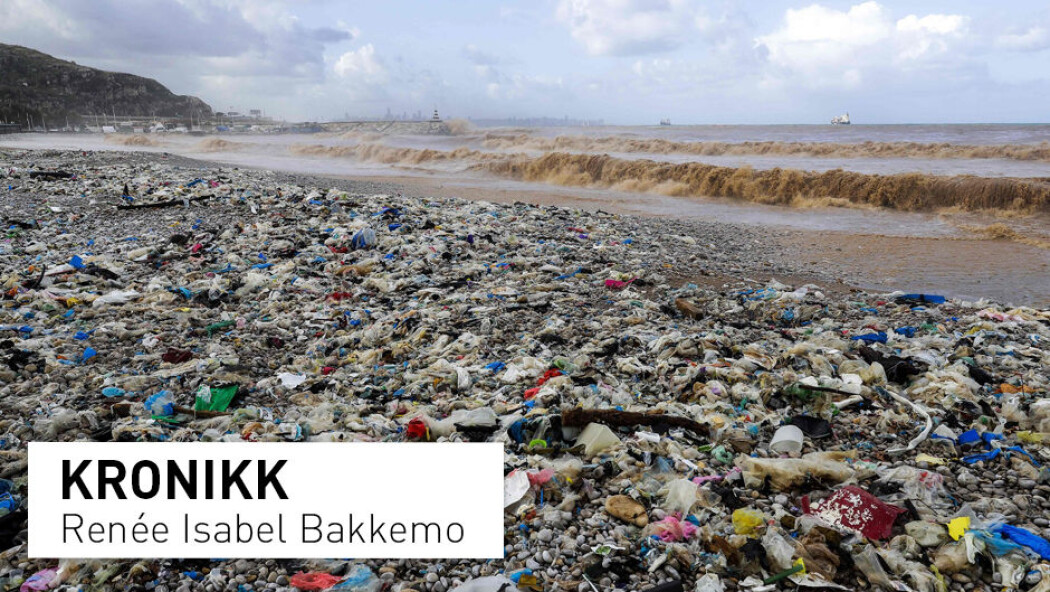 – Minst ti prosent av plasten som produseres årlig ender opp i havet - det tilsvarer vekten til 700 milliarder flasker, skriver kronikkforfatteren. (Foto: Joseph Eid / AFP / NTB Scanpix) – Minst ti prosent av plasten som produseres årlig ender opp i havet - det tilsvarer vekten til 700 milliarder flasker, skriver kronikkforfatteren. (Foto: Joseph Eid / AFP / NTB Scanpix)