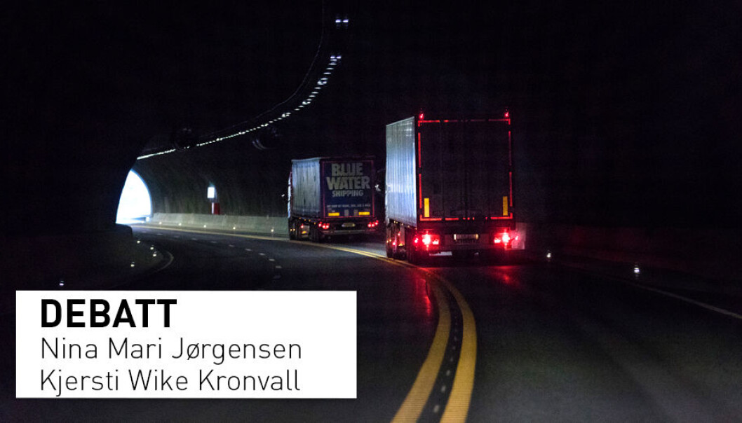 – Hver gang vi vasker tunnelen havner denne forurensningen i tunnelvaskevannet.
Sondre Meland fra NIVA spør i en kronikk her på Forskersonen: «Hvorfor gjør ikke Statens vegvesen og fylkeskommunen noe med dette»? Heldigvis kan vi i Statens vegvesen svare: «Jovisst gjør vi noe!», skriver Nina Mari Jørgensen og Kjersti Wike Kronvall. – Hver gang vi vasker tunnelen havner denne forurensningen i tunnelvaskevannet.
Sondre Meland fra NIVA spør i en kronikk her på Forskersonen: «Hvorfor gjør ikke Statens vegvesen og fylkeskommunen noe med dette»? Heldigvis kan vi i Statens vegvesen svare: «Jovisst gjør vi noe!», skriver Nina Mari Jørgensen og Kjersti Wike Kronvall.