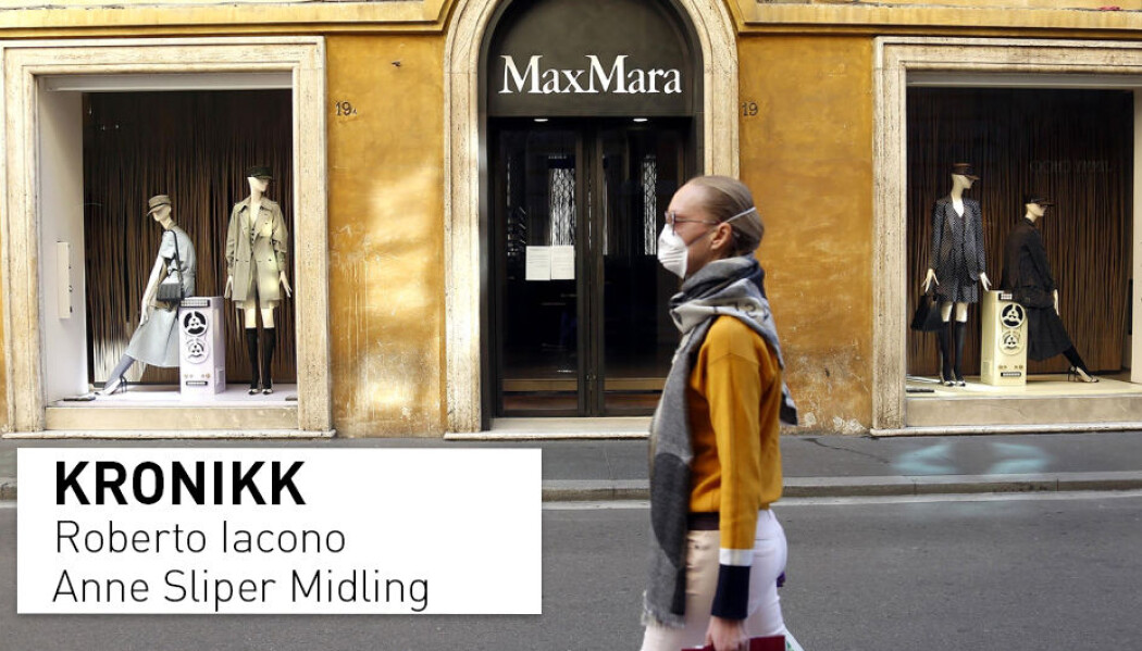 Økonomien i Italia er svært usikker, men det går bra med produksjon av helseutstyr og matvarebransjen. Mange har lagt om produksjonen for å bidra med det som trengs innenfor helse. Til og med Prada, Gucci og Ferrari deltar, skriver Roberto Iacono fra NTNU. Økonomien i Italia er svært usikker, men det går bra med produksjon av helseutstyr og matvarebransjen. Mange har lagt om produksjonen for å bidra med det som trengs innenfor helse. Til og med Prada, Gucci og Ferrari deltar, skriver Roberto Iacono fra NTNU.