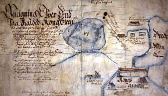 Tegning av Kongsteinen fra 1736. Tegning av Kongsteinen fra 1736.