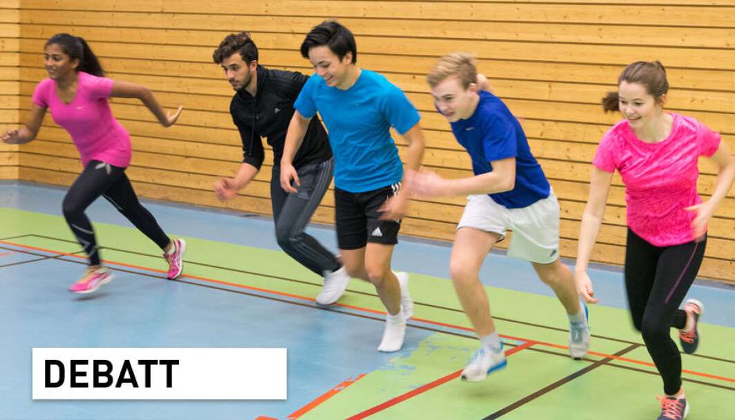 Vi trenger politisk støtte i arbeidet med å få våre studenter til å forstå at vi ikke skal ha «gym» for å medisinere elevene med puls og svette, og vi skal heller ikke skape idrettsutøvere, skriver fire forskere og lærerutdannere i kroppsøving. Vi trenger politisk støtte i arbeidet med å få våre studenter til å forstå at vi ikke skal ha «gym» for å medisinere elevene med puls og svette, og vi skal heller ikke skape idrettsutøvere, skriver fire forskere og lærerutdannere i kroppsøving.