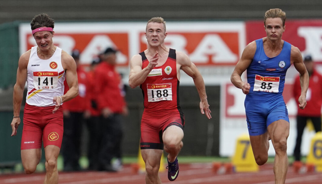 Hvordan bør du trene om du ønsker å bli raskest i verden? Det skulle sikkert Even Meinseth, Mathias Hove Johansen og Øyvind Strømmen Kjerpeset hatt svaret på, her observert på 100 meter sprint under NM i 2020. Hvordan bør du trene om du ønsker å bli raskest i verden? Det skulle sikkert Even Meinseth, Mathias Hove Johansen og Øyvind Strømmen Kjerpeset hatt svaret på, her observert på 100 meter sprint under NM i 2020.