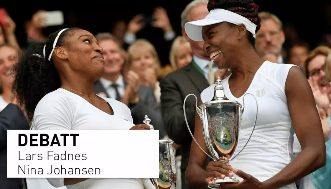 Venus Williams og søsteren Serena Williams er blant verdens beste idrettsutøvere, og de er veganere. Vi er overrasket over at Idrettshøyskolen fortsatt synes å tro på myten om at animalske proteiner er av bedre kvalitet og skulle bidra til bedre idrettspresentasjoner, skriver innsenderne.