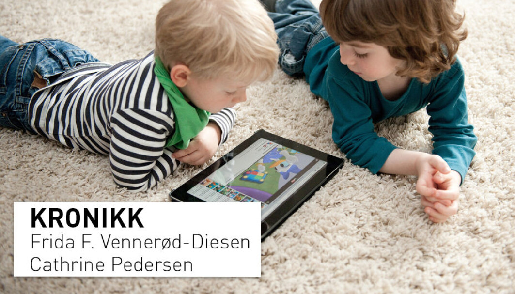 Det er ikke slik at skjermtitting nødvendigvis skjer i stedet for at barn klatrer i trær eller spiller håndball, skriver kronikkforfatterne. Det er ikke slik at skjermtitting nødvendigvis skjer i stedet for at barn klatrer i trær eller spiller håndball, skriver kronikkforfatterne.