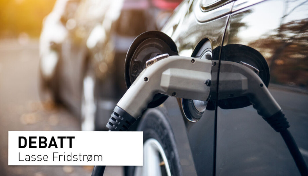 Verden er på rask vei mot klimakatastrofe. Vi må få ned klimagassutslippene. Elbilen kan bidra til det, skriver Lasse Fridstrøm. Verden er på rask vei mot klimakatastrofe. Vi må få ned klimagassutslippene. Elbilen kan bidra til det, skriver Lasse Fridstrøm.