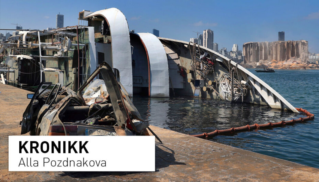 Den katastrofale eksplosjonen i Beirut havn i fjor føyer seg inn i rekken av katastrofer som har samme fellestrekk: De involverer skip som seiler under bekvemmelighetsflagg. Søkelyset bør kanskje rettes mer mot eierens hjemland, skriver professor Alla Pozdnakova. Den katastrofale eksplosjonen i Beirut havn i fjor føyer seg inn i rekken av katastrofer som har samme fellestrekk: De involverer skip som seiler under bekvemmelighetsflagg. Søkelyset bør kanskje rettes mer mot eierens hjemland, skriver professor Alla Pozdnakova.