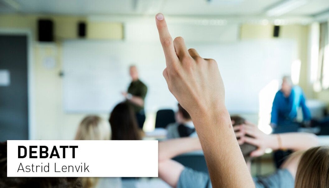 – Er det ikke moralsk forkastelig å nekte en gruppe elever tilretteleggingen de trenger, uavhengig av hvilke forutsetninger de har? spør Astrid Lenvik. – Er det ikke moralsk forkastelig å nekte en gruppe elever tilretteleggingen de trenger, uavhengig av hvilke forutsetninger de har? spør Astrid Lenvik.