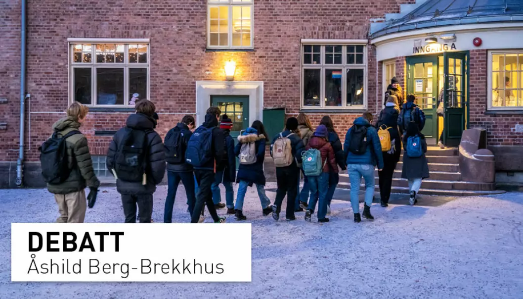 Åshild Berg-Brekkhus mener inndeling av elever etter evner svekker fellesskolen, som er selve bærebjelken i den norske velferdsstaten.