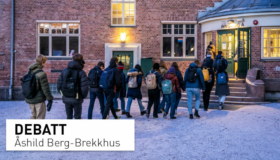 Åshild Berg-Brekkhus mener inndeling av elever etter evner svekker fellesskolen, som er selve bærebjelken i den norske velferdsstaten.