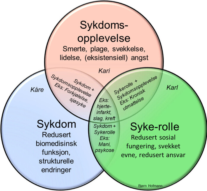 Illustrasjonen viser de ulike perspektivene, og hva som skjer når de helt eller delvis sammenfaller og eksempler på tilstander som kan være i de ulike kombinasjonene. Illustrasjonen viser de ulike perspektivene, og hva som skjer når de helt eller delvis sammenfaller og eksempler på tilstander som kan være i de ulike kombinasjonene.