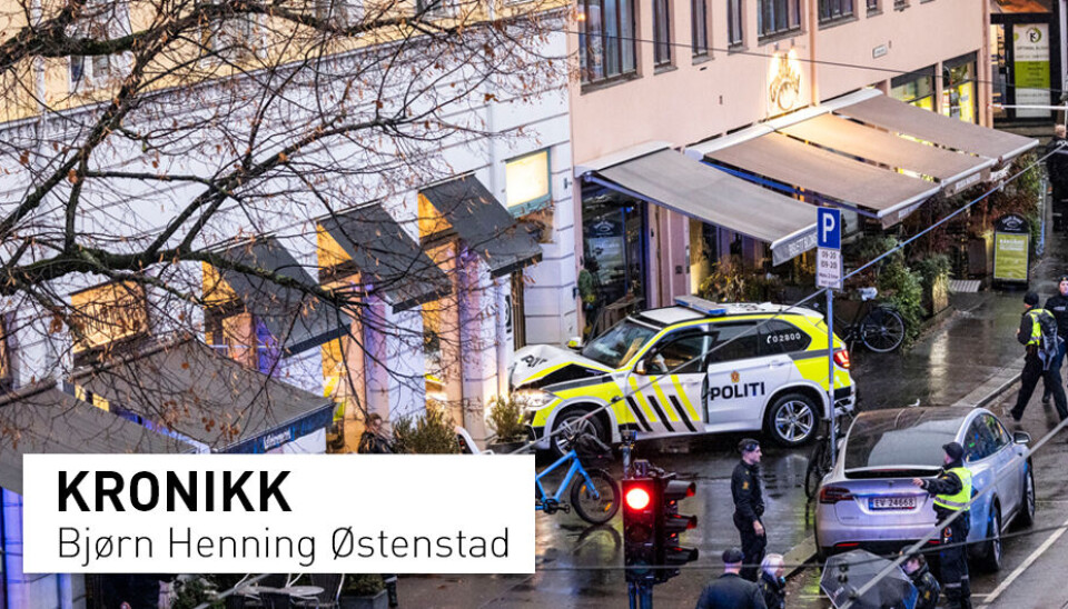 Diskusjonen om tvang etter hendelsene i Kongsberg og på Bislett er svært problematisk, skriver Bjørn Henning Østenstad. På Kongsberg drepte en mann fem mennesker og skadet tre andre. På Bislett ble en mann skutt og drept av politiet etter at han angrep en politimann med kniv. Avbildet: Hendelsen på Bislett i Oslo 9. november.