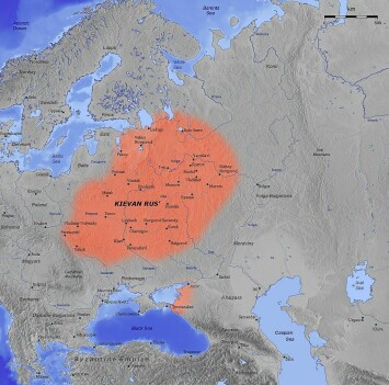 Kievriket, kjent i norrøn tid som Gardarike, strakte seg over store deler av dagens Ukraina og vestlige Russland.