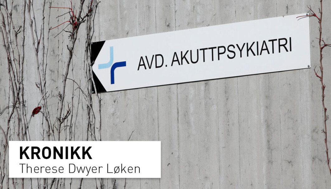 Sykehusene skyver ofte ansvaret for alvorlig psykisk syke mennesker ned til kommunene, som ikke har kapasitet til å hjelpe. Resultatet er at folk overlates til seg selv. Dette må ta slutt, skriver Therese Dwyer Løken. Hun forsker på hvordan de kommunale tjenestene innenfor rus og psykiatri er organisert. Sykehusene skyver ofte ansvaret for alvorlig psykisk syke mennesker ned til kommunene, som ikke har kapasitet til å hjelpe. Resultatet er at folk overlates til seg selv. Dette må ta slutt, skriver Therese Dwyer Løken. Hun forsker på hvordan de kommunale tjenestene innenfor rus og psykiatri er organisert.