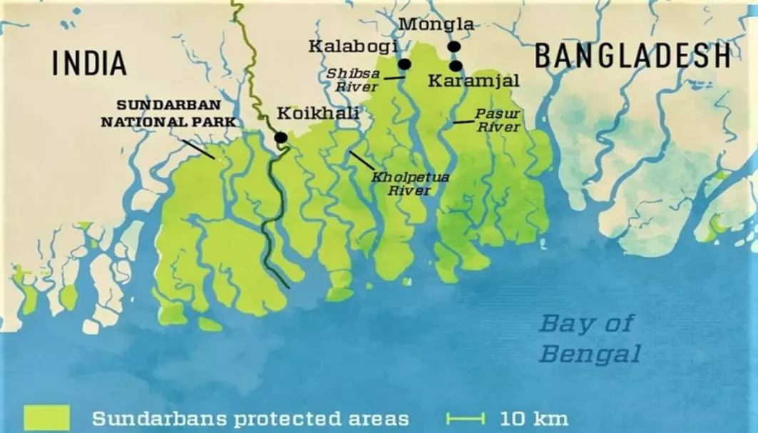 I deltaområdet Sundarbans bor det fem millioner mennesker. Området er også hjem til den bengalske tigeren og verdens største mangroveskog. Havnivåstigning truer på sikt hele området.