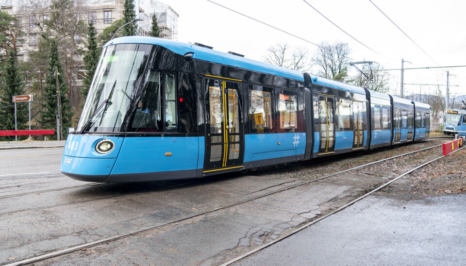 De nye trikkene SL 18 er satt i rute mellom Skøyen og Ljabru. Trikken blir stadig oftere å se i bybildet.