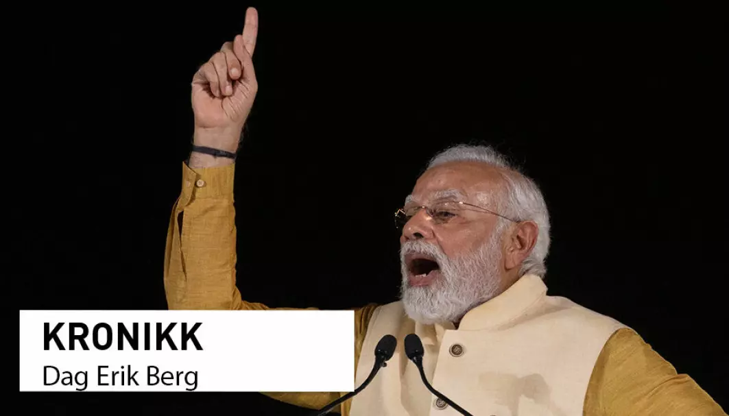Erik Solheim overser kritikkverdige sider ved ledelsen til den indiske statsministeren, Narendra Modi, som innebærer digital overvåkning av innbyggerne og stenging av sosiale media, skriver Dag Erik Berg..
