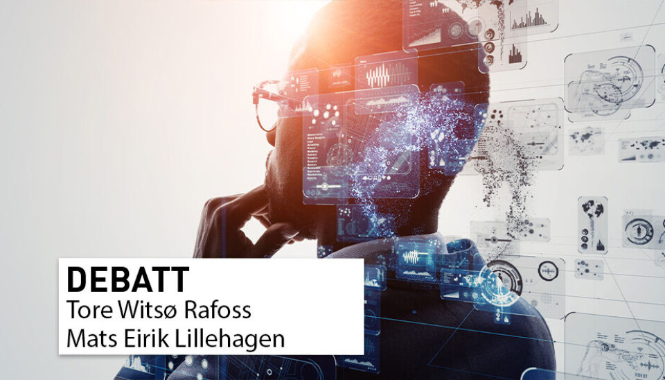 Tore W. Rafoss og Mats Lillehagen argumenterer for at både kunstig intelligens og menneskelig intelligens baserer seg på gjetting, mens Falkum, Lison og Riegler i et tidligere innlegg på forskersonen.no hevder det bare er kunstig intelligens som baserer seg på gjetting.