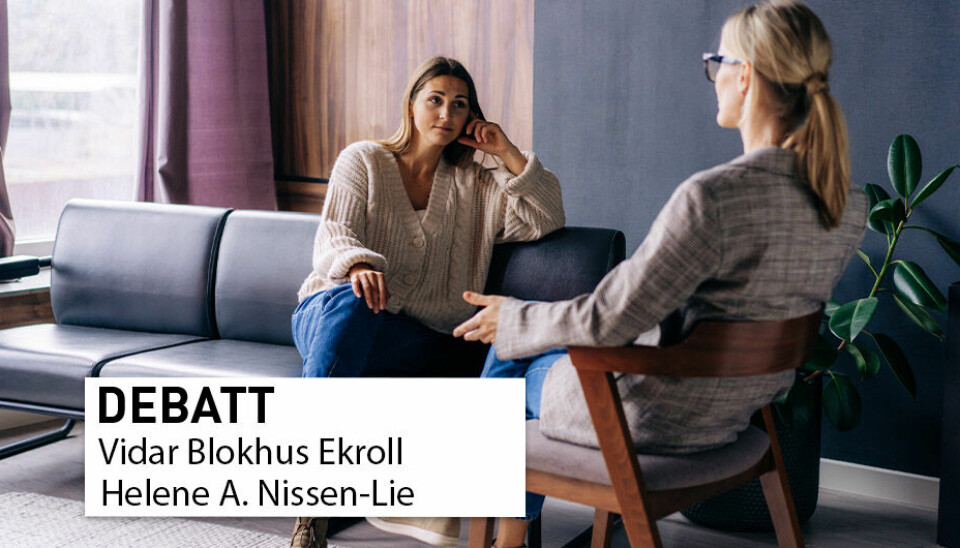 UTYDELIG: Professor Helene A. Nissen-Lie og psykologspesialist Vidar Blokhus Ekroll mener det er utydelighet, ikke uenighet, som preger debatten om psykologisk behandling