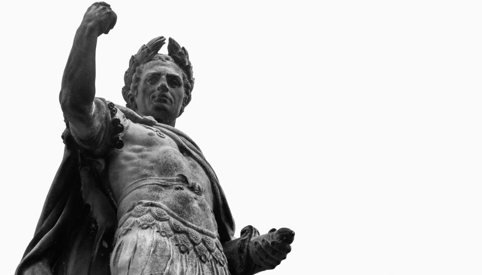 Statue av den romerske diktatoren, politikeren og generalen Gaius Julius Caesar (100–44 f.Kr.)