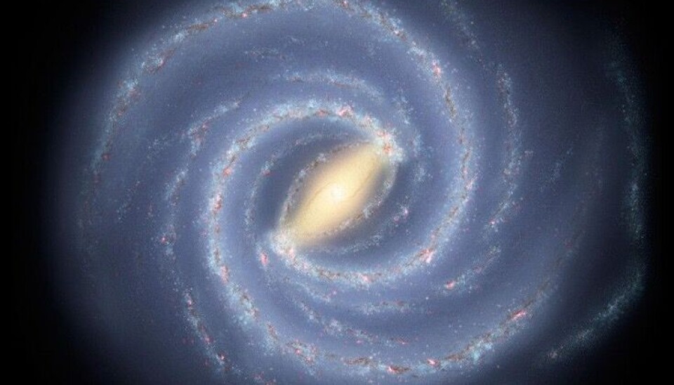 Melkeveien, vår egen galakse, med sin kjente spiralform