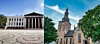 Historiske universitetsbygninger ved Universitetet i Oslo, og Oslo domkirke.