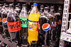Flasker med sukkerfri Coca-Cola, Sprite, Solo og Pepsi Max i en Kiwi-butikk.